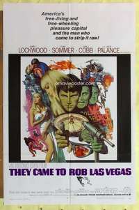 k183 THEY CAME TO ROB LAS VEGAS one-sheet movie poster '68 gambling image!