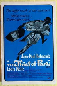 k181 THIEF OF PARIS int'l one-sheet movie poster '67 Louis Malle, Belmondo