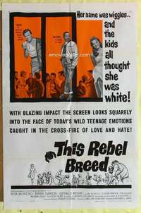 k177 THIS REBEL BREED one-sheet movie poster '60 Rita Moreno as Wiggles!