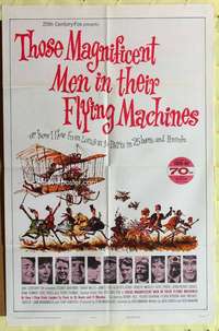 k172 THOSE MAGNIFICENT MEN IN THEIR FLYING MACHINES one-sheet movie poster '65