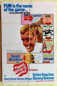 k169 THREE BITES OF THE APPLE one-sheet movie poster '67 David McCallum
