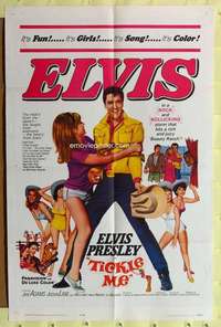 k165 TICKLE ME one-sheet movie poster '65 Elvis Presley, sexy Julie Adams!