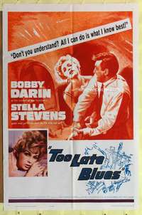 k150 TOO LATE BLUES one-sheet movie poster '62 John Cassavetes, Bob Darin