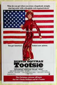 k147 TOOTSIE one-sheet movie poster '82 sexy Dustin Hoffman in drag!