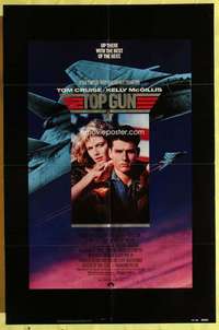 k146 TOP GUN one-sheet movie poster '86 Tom Cruise, Navy fighter jets!