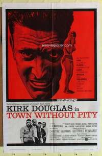 k135 TOWN WITHOUT PITY one-sheet movie poster '61 Kirk Douglas, Marshall