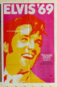k123 TROUBLE WITH GIRLS one-sheet movie poster '69 gangster Elvis Presley!