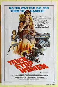 k119 TRUCK STOP WOMEN one-sheet movie poster '74 sexy Claudia Jennings!