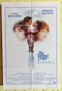 k115 TURNING POINT one-sheet movie poster '77 Shirley MacLaine, Bancroft