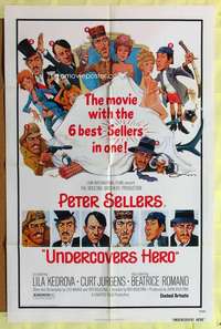 k097 UNDERCOVERS HERO one-sheet movie poster '75 6 different Peter Sellers!