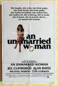 k093 UNMARRIED WOMAN one-sheet movie poster '78 Jill Clayburgh, Alan Bates