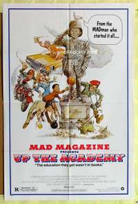 k089 UP THE ACADEMY one-sheet movie poster '80 MAD Magazine, Rickard art!