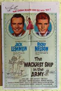 k081 WACKIEST SHIP IN THE ARMY one-sheet movie poster '60 Jack Lemmon