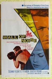 k071 WALL OF NOISE one-sheet movie poster '63 Pleshette, horse racing!