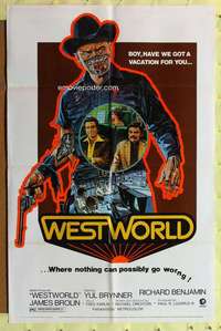 k054 WESTWORLD one-sheet movie poster '73 Yul Brynner, James Brolin