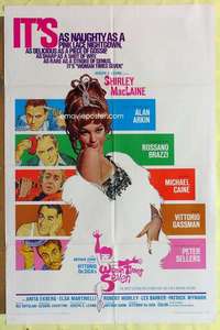 k037 WOMAN TIMES SEVEN one-sheet movie poster '67 Shirley MacLaine, Sellers