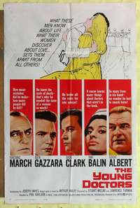 k018 YOUNG DOCTORS one-sheet movie poster '61 Fredric March, Gazzara