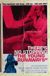 k014 YOUNG RUNAWAYS one-sheet movie poster '68 teens, drugs & sex!