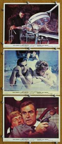 m125 DIAMONDS ARE FOREVER 3 English Front of House lobby cards '71 James Bond