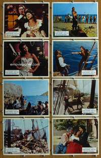 m092 BLACK PIRATE 8 English Front of House lobby cards '62 Montalban