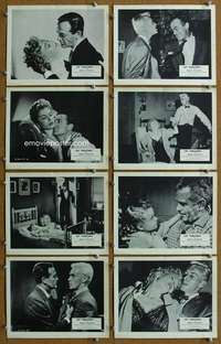 m064 CRY VENGEANCE 8 English Front of House lobby cards '55 Mark Stevens