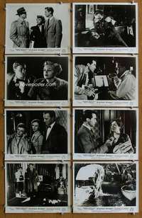 m113 MYSTERY STREET 8 English Front of House lobby cards '50 Montalban