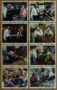 m082 RAT RACE 8 English Front of House lobby cards '60 Reynolds, Curtis
