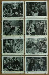 m108 ROUGHSHOD 8 English Front of House lobby cards '49 Gloria Graham