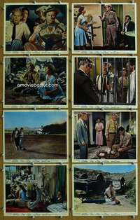 m090 TRAP 8 English Front of House lobby cards '59 Richard Widmark, Cobb