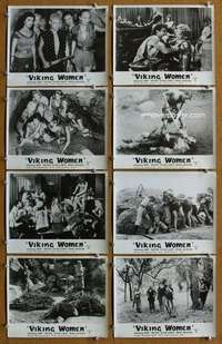 m114 VIKING WOMEN & THE SEA SERPENT 8 English Front of House lobby cards '58
