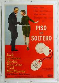 n283 APARTMENT linen Argentinean movie poster '60 Billy Wilder