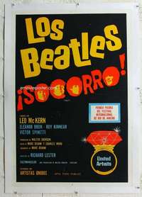 n293 HELP linen Argentinean movie poster R70s The Beatles classic!