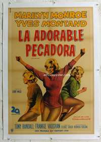 n297 LET'S MAKE LOVE linen Argentinean movie poster '60 Monroe