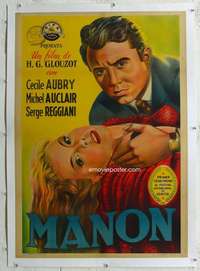 n299 MANON linen Argentinean movie poster '49 Henri-Georges Clouzot