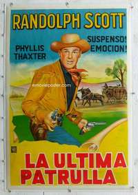 n303 THUNDER OVER THE PLAINS linen Argentinean movie poster '53
