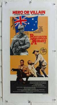 n094 BREAKER MORANT linen Australian daybill movie poster '80Hero or Villain?
