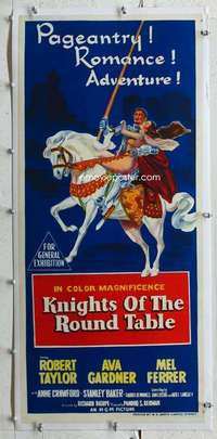 n098 KNIGHTS OF THE ROUND TABLE linen Australian daybill movie poster '54
