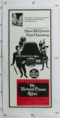 n101 THOMAS CROWN AFFAIR linen Australian daybill movie poster '68 Steve McQueen, Dunaway