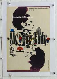 n157 MY FAIR LADY linen Czech 11x16 movie poster '67 Audrey Hepburn