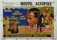 n121 JOKER IS WILD linen Belgian movie poster '57 Frank Sinatra, Gaynor