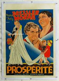 n104 PROSPERITY linen Belgian 24x34 movie poster '32 Dressler & Moran