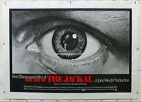 n084 DAY OF THE JACKAL linen British quad movie poster '73 eye image!
