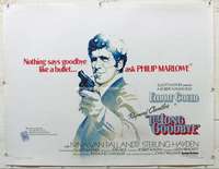 n087 LONG GOODBYE linen British quad movie poster '73 Elliott Gould, film noir