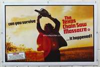 n091 TEXAS CHAINSAW MASSACRE linen English reproduction poster R90s