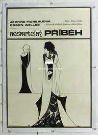 n160 IMMORTAL STORY linen Czech 23x33 movie poster '68 sexy Vyletal art
