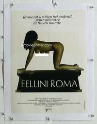 n192 FELLINI'S ROMA linen French 15x20 movie poster '72 Italian classic