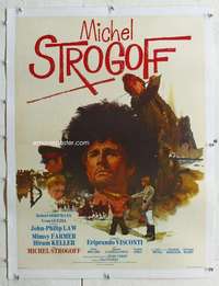 n204 MICHEL STROGOFF linen French 23x31 movie poster '70 Thos artwork!