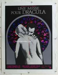 n207 TASTE THE BLOOD OF DRACULA linen French 23x32 movie poster '70 Lee