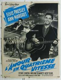 n211 VIVA LAS VEGAS linen French 23x31 movie poster '64 Elvis Presley