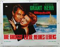 n260 AFFAIR TO REMEMBER linen German 30x39 R60s best different art of Cary Grant & Deborah Kerr!